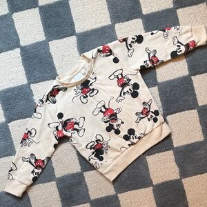 Disney Mickey Mouse Print Sweatshirt